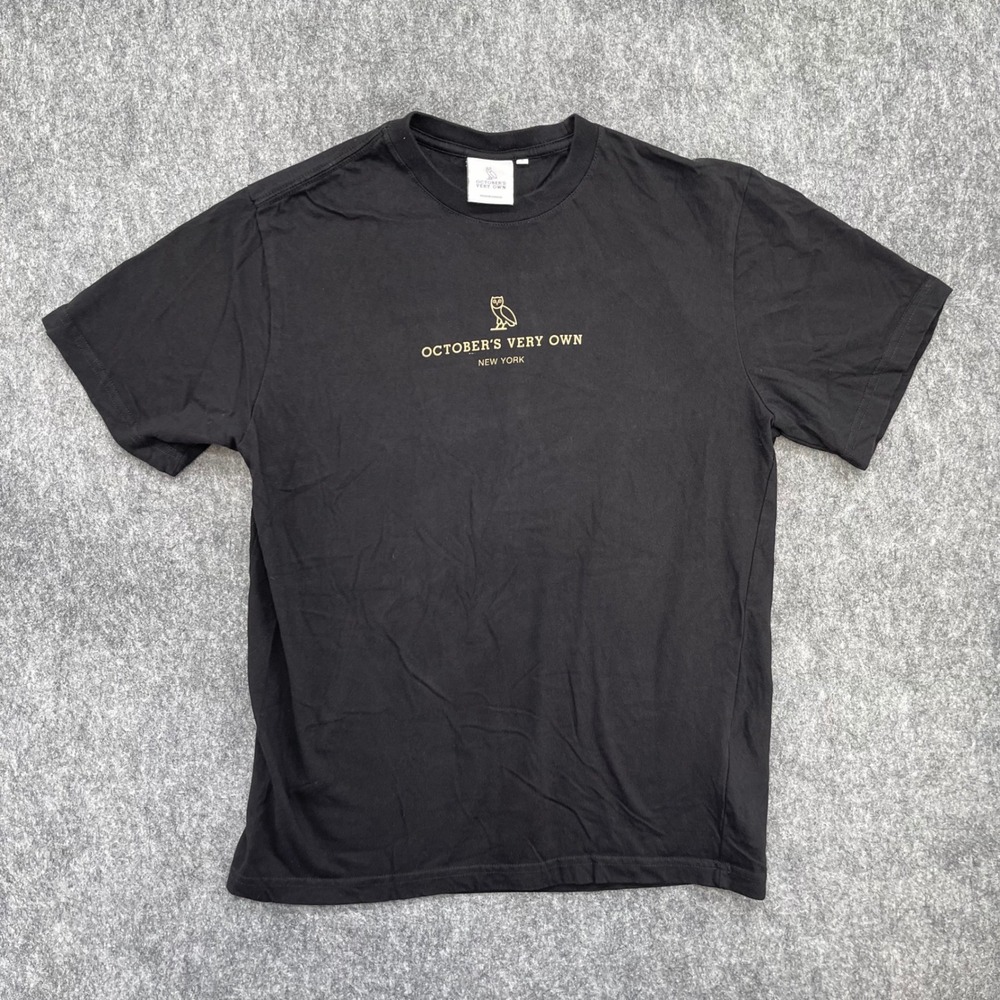 OVO Drake Shirt Mens Small New York City Owl Logo Black Octobers Very Own